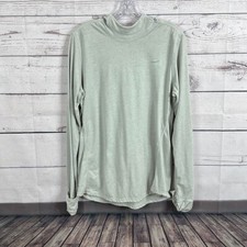 Nike Hoodie Womens Large Gray Pull Over Thumb Holes Light Weight Sweatshirt