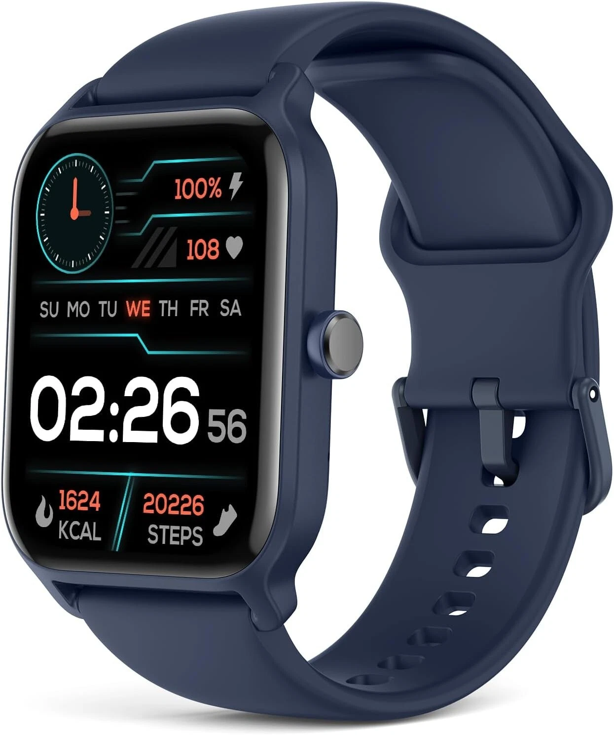EGQINR 100+ Fitness Tracker .IP68 Waterproof, Alexa Built-in, for Android iPhone