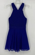 Trixxi Juniors Preowned Shimmer Mini  Semi-formal Party Dress Size 7 Royal Blue