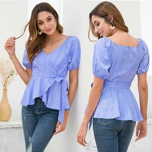 Casual-Fashion-Loose-Tops-Blouse-T-Shirts-Short-Sleeve-Shirt-Summer-Ladies-Women