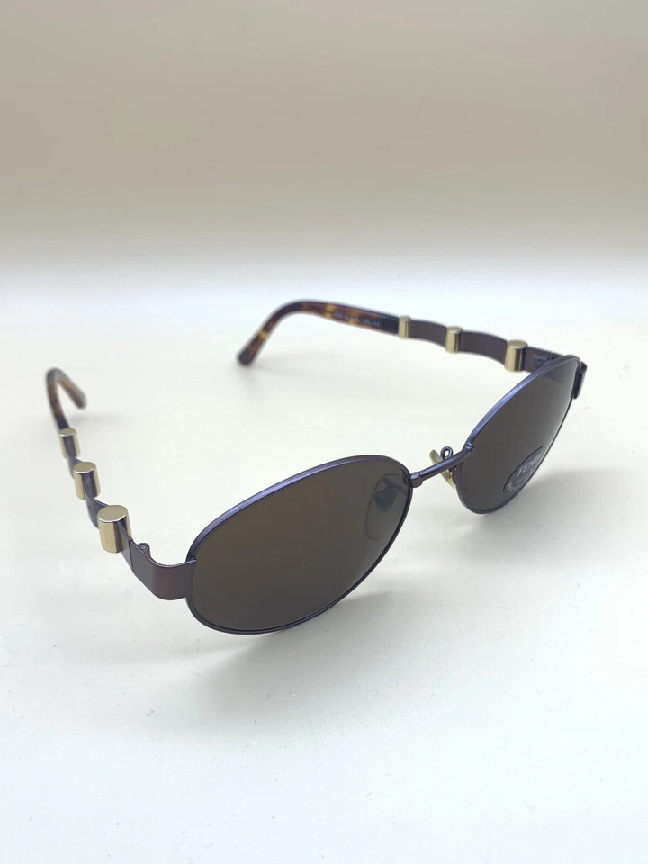 Rare Vintage Fendi SL7129 Gold Tortois Original Italy Sunglasses - Image 3 of 4