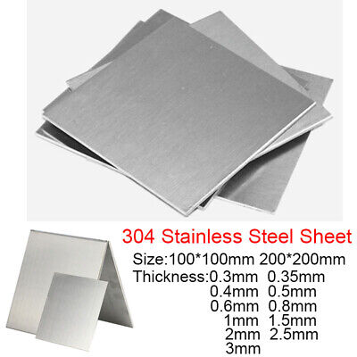 301 Stainless Steel Sheet Plate 100x300mm 200x300mm 300x300mm Thick  0.2mm-1mm
