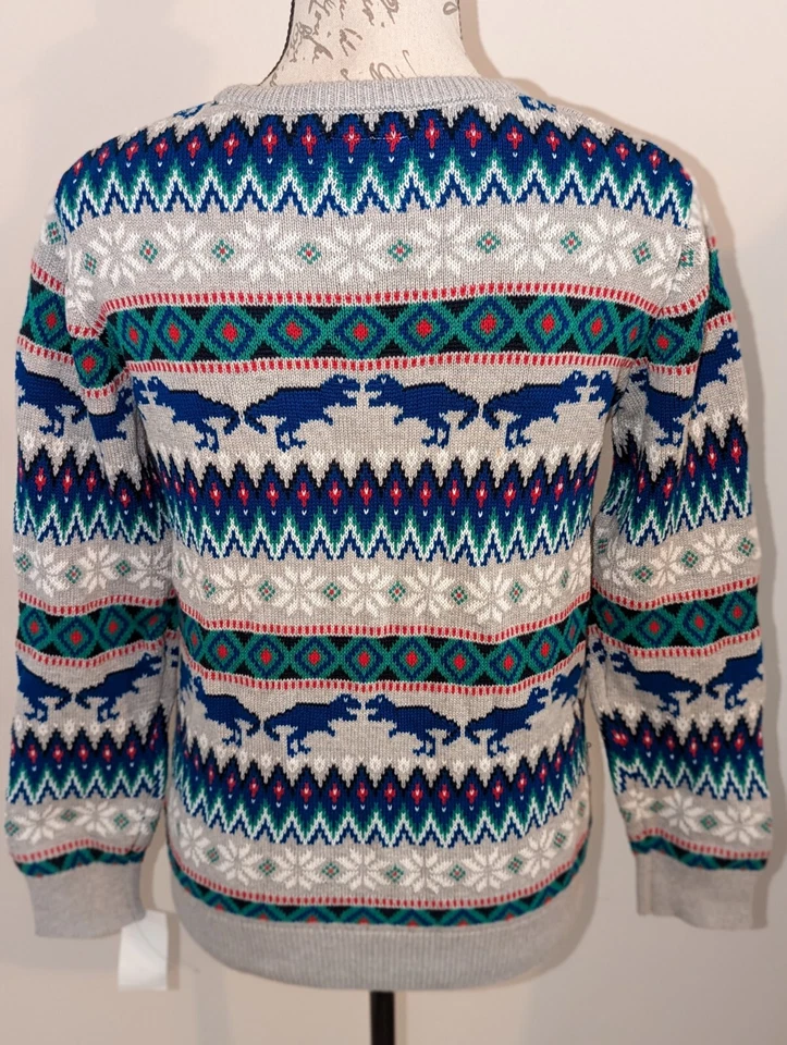 Suéter Osh Kosh Talla 14 Dinosaurio Niños O Mujeres Pequeño Fair Isle Nuevo con Etiquetas Foto 2 de 4