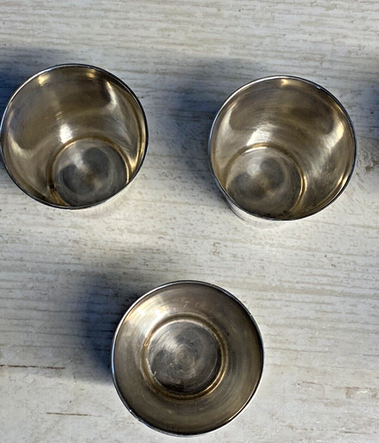 Sechs kleine Trinkbecher aus 925er Sterlingsilber, 229 Gramm schwer - 第 5/15 張圖片