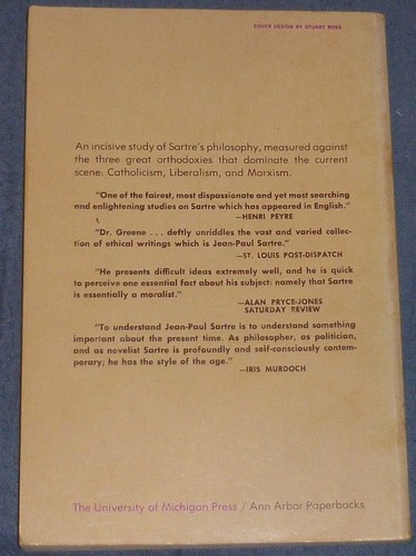 JEAN-PAUL SARTRE The Existentialist Ethic Norman N Greene Philosophy paperback - Imagen 2 de 4