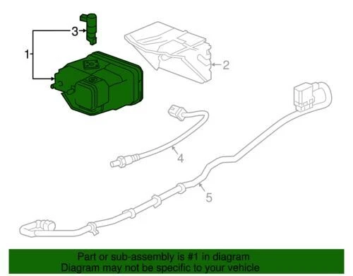 Original GMC 2017-2022 Chevrolet GMC Colorado Canyon Base bote de vapor 85528019 Foto 2 de 2