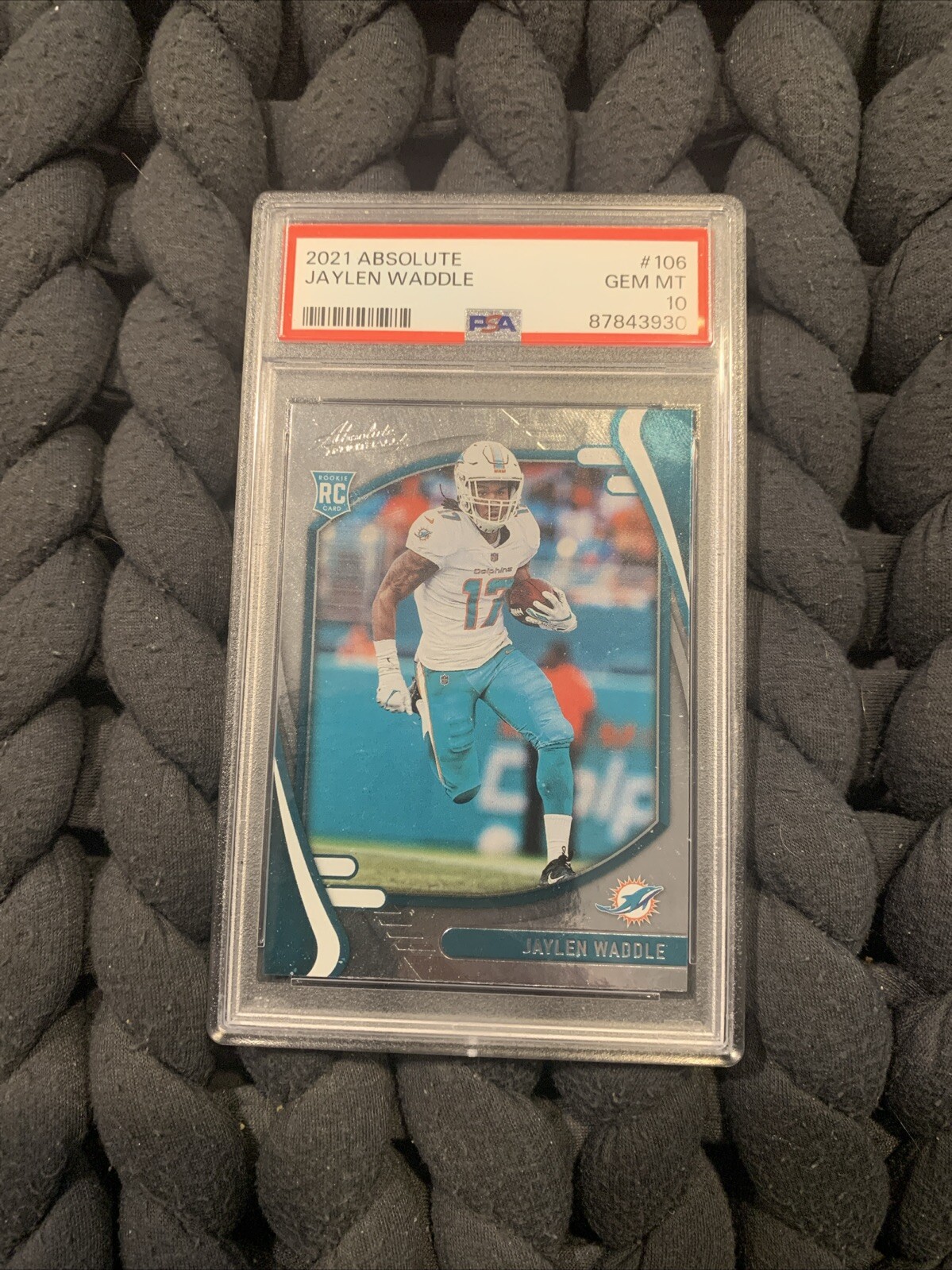 Jaylen Waddle RC Rookie 2021 Panini Absolute Rookies #106 PSA 10 GEM MT