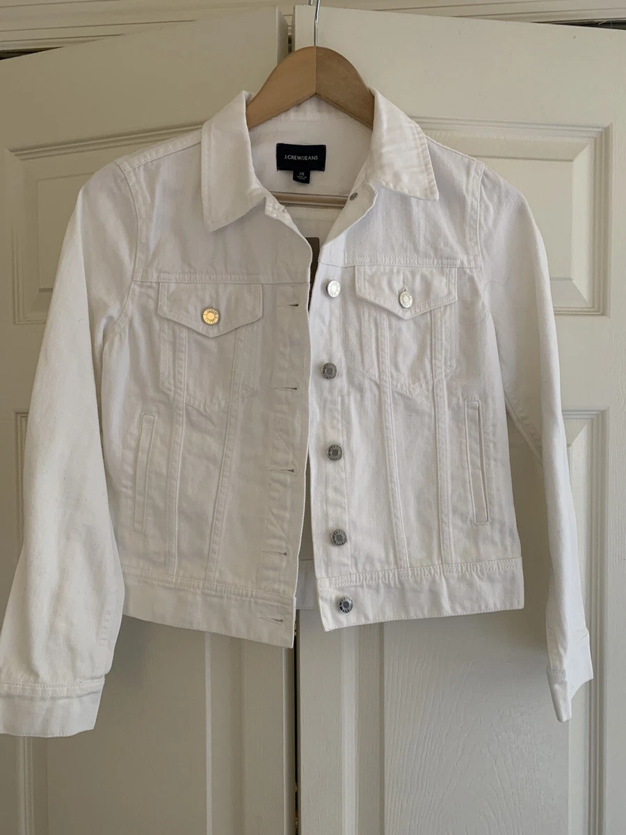 J crew white denim jacket sale
