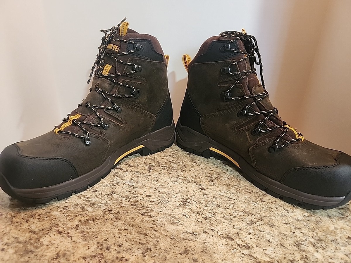 Wolverine Men\'s Contractor Work/ Safety Boots W10781 Size 13M Coffee Color Wolverine Men main image 4
