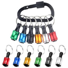 1/4" Hex Shank Quick Release Keychain Screwdriver Drill Bit Holder Bit Set 6PCS
