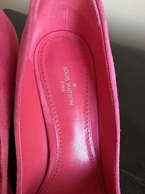 Louis Vuitton Pink Suede Crystal Madeleine Pumps Size 37.5 | eBay