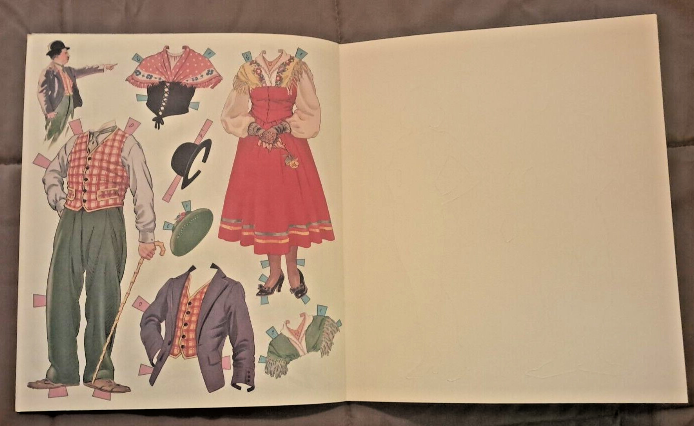 CHARLIE CHAPLIN and Paulette Goddard Paper Dolls, UNCUT, 2001 Shackman