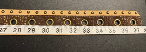 Women’s Garmany Tan & Brown Belt Embellished Stone Buckle Grommets 37.75” Length - Picture 12 of 12