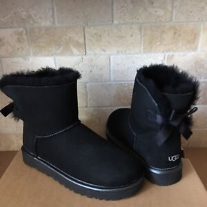 UGG MINI BAILEY BOW II METALLIC BLACK 