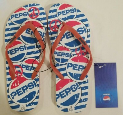 2009 Rare Vintage Pepsi Flipflops Never Used. NWT. SIZE 5/6 SMALL FREE S/H