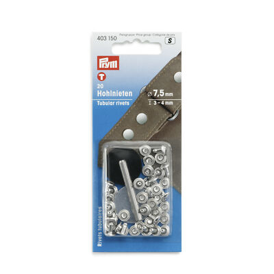 Prym Sliver Tubular Rivets 3-4mm- 20 Pieces