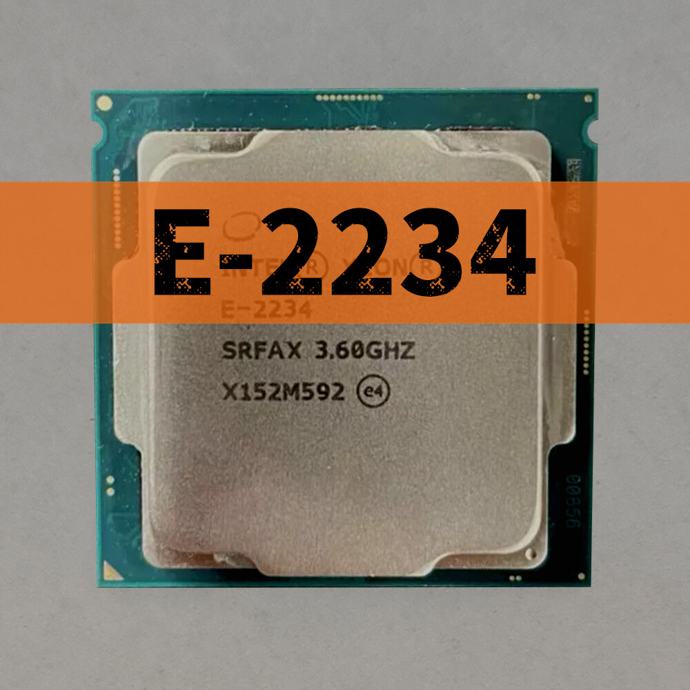 Intel Xeon E-2234 SRFAX 3.6GHz 4 Cores 8 Threads 8MB LGA1151 Intel Xeon E-2234 SRFAX 3.6GHz 4 Cores 8 Threads 8MB LGA1151
