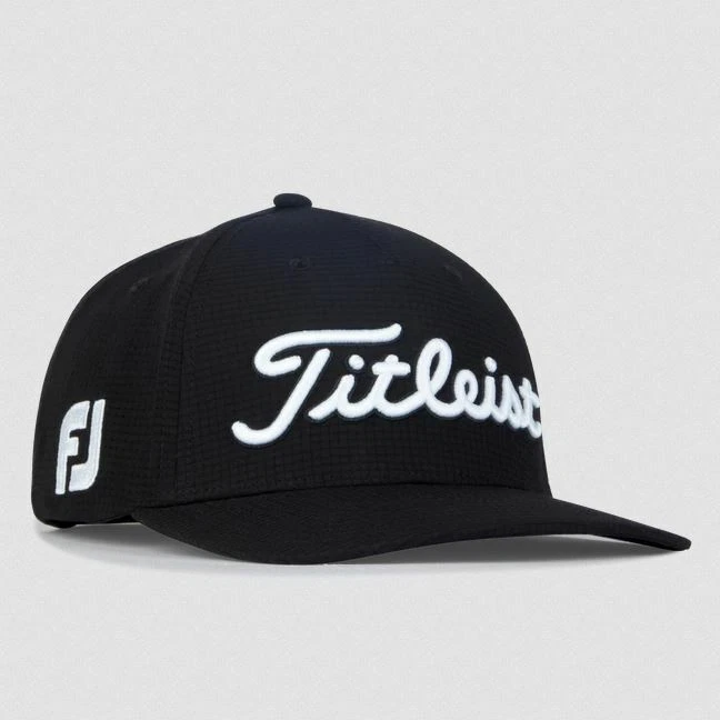 Nueva gorra de golf Titleist Tour Stretch Tech 2025 negra transpirable cómoda ajustada $38 Foto 2 de 4