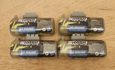 Nerf Hyper Blaster 50round (4pack)=200)pack Refill Reload Canister F0025