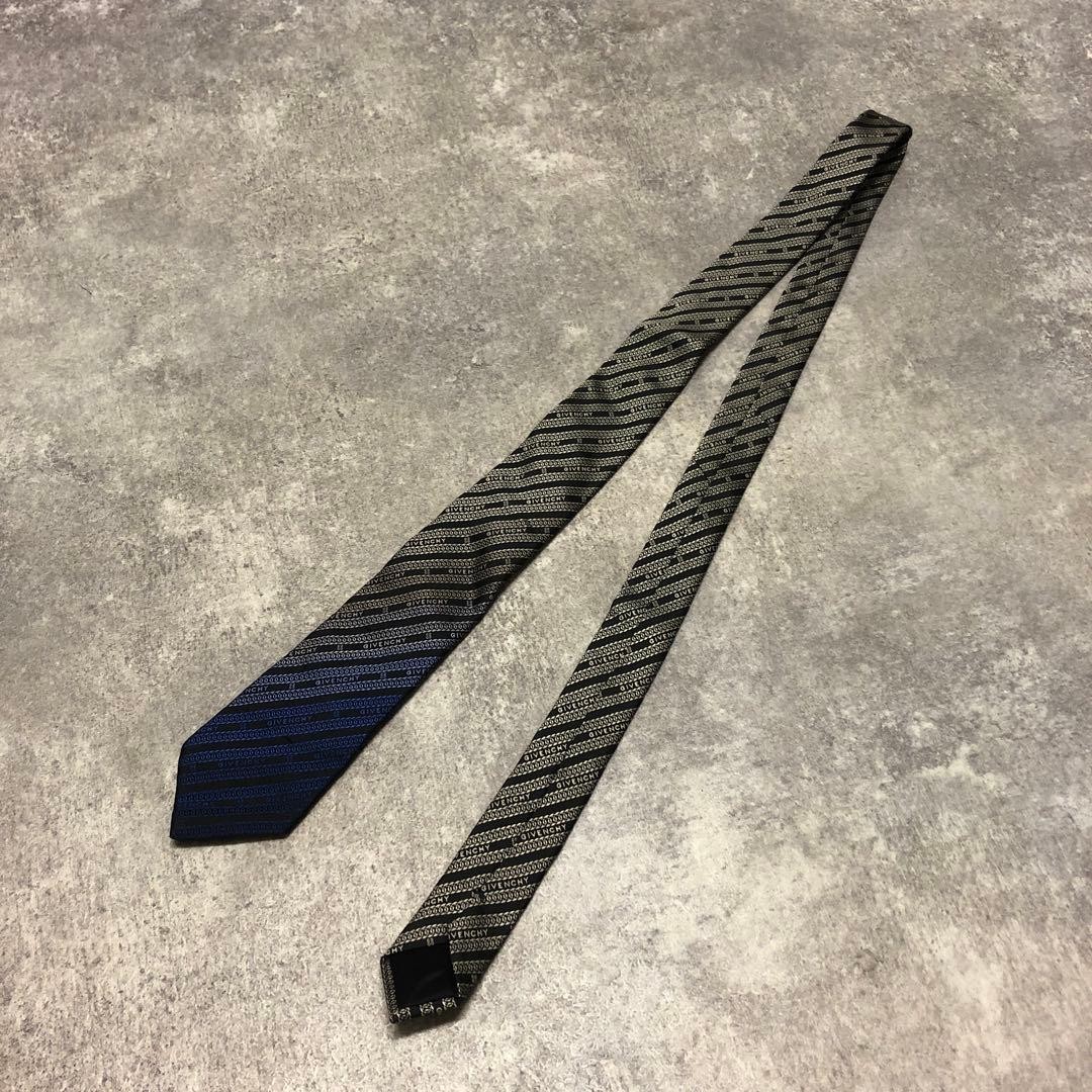 GIVENCHY Tie Logo All Over Pattern Gradient Blue … - image 9