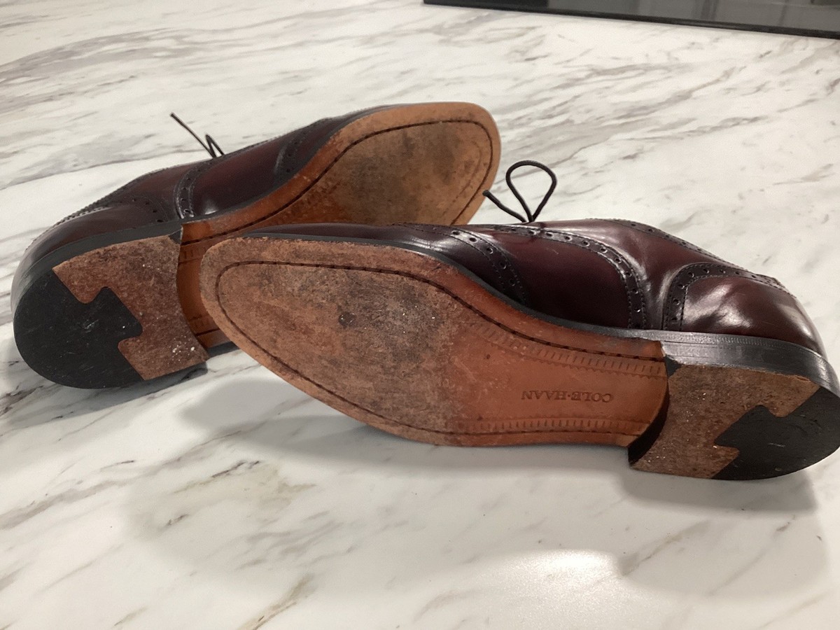 Vintage Cole Haan Made in USA Wingtip Oxfords Burgundy 