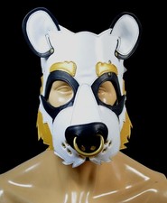 Leather Lion Hood Custom Head Mask Novelty Costume Dog halloween