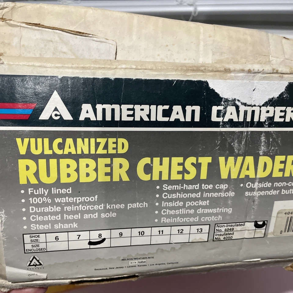 Vintage American Camper Vulcanized Heavy Rubber Chest Waders Men’s Size 8 Green - Image 4 of 4