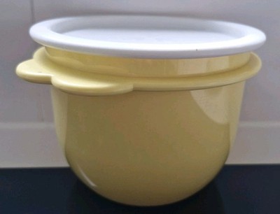 Tupperware Schüssel * Gelb/weiß * 700 ml * Frische-Express One-touch-Bowl