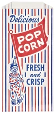 Royal Paper Products 300471 Pinch-bottom Paper Popcorn Bag, 4w X 1-1/2d X 8h,