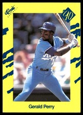 Gerald Perry 1990 Classic Yellow #T48 Royals MLB READ FREE SHIPPING AutographDen