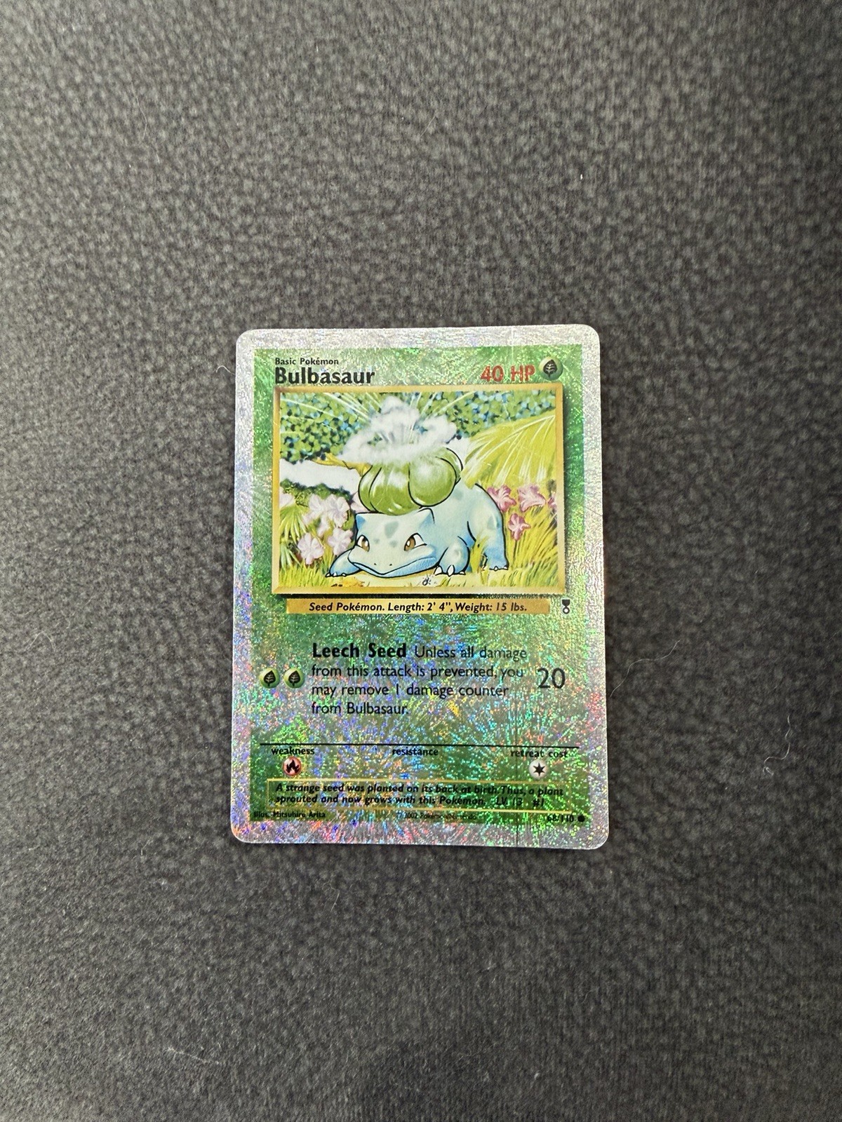 Pokémon Legendary Collection Bulbasaur #68 Reverse Holo LP Rare
