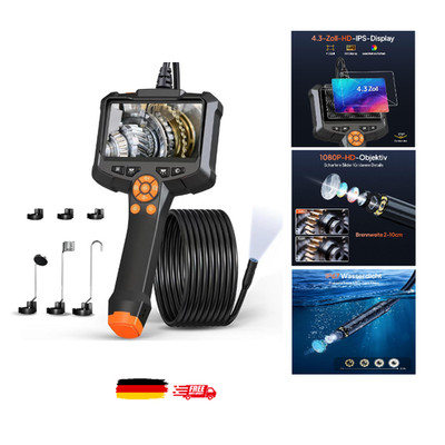 Endoskopkamera mit Licht AOPICK 8mm 4,3 IPS Bildschirm