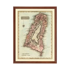 Old Map of St Lucia 1823 - Vintage St Lucia Art Wall Decor