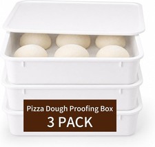 3Pcs BPA-Free Pizza Dough Proofing Boxes With...
