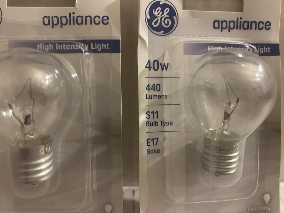 (2) GE appliance High Intensity Light 40w 440 Lumens S11 Bulb Type E17 Base - Image 4 of 4
