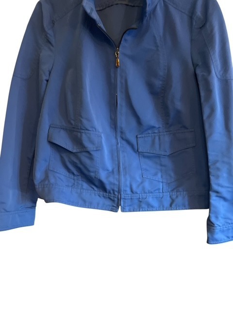 Carlisle Zip Womens Sz US 6 Blue Full Zip Collared LS Wind Breaker Jacket