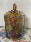 Indiana Glass Marigold Purple Carnival Harvest Grape Canister — photo 1