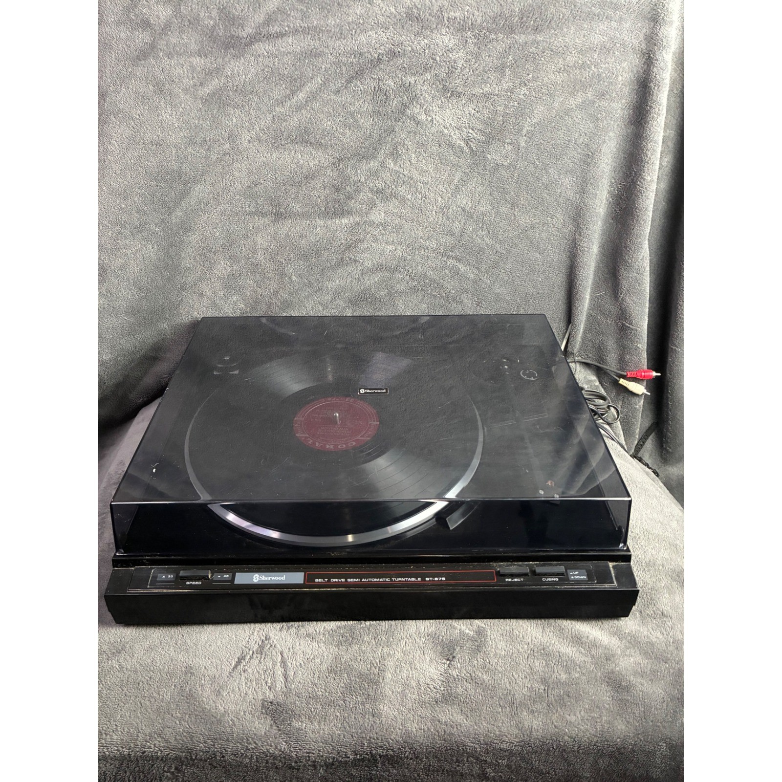 Sherwood ST-875 Turntable Unisex OS Black As Is Untested Belt Drive Vintage