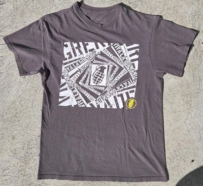 Viva La GRENADE Skater Gray & Yellow T-Shirt Size Adult MEDIUM - Punk Rock   