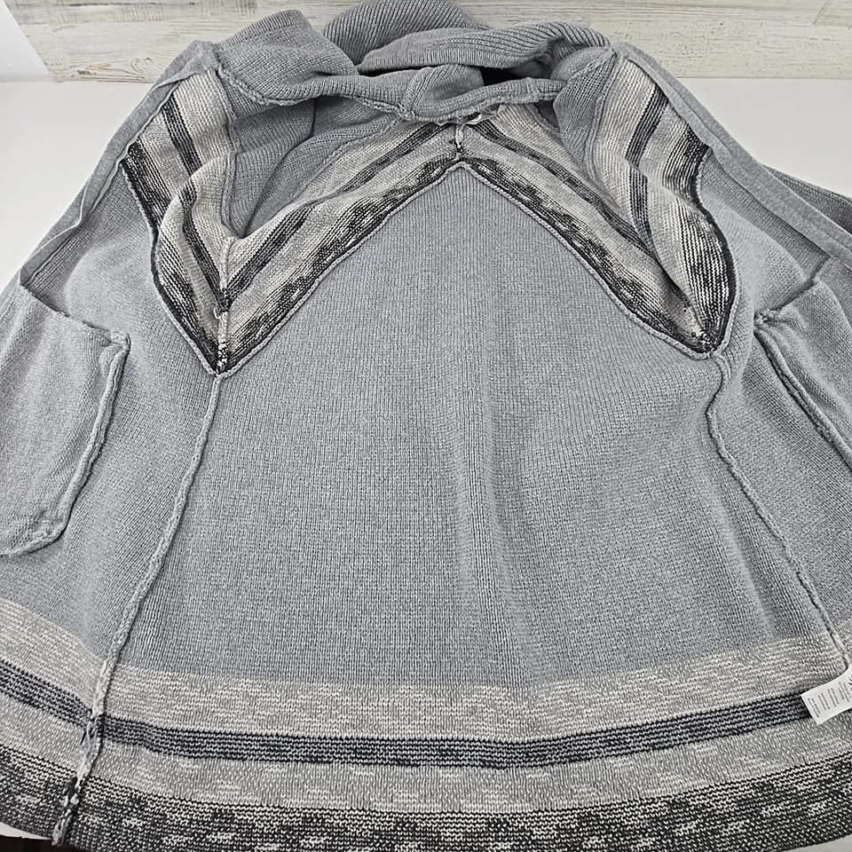 ATHLETA NORDIC SUDADERA CON CAPUCHA ISLA JUSTA GRIS SUÉTER CHAQUETA MUJER TALLA PEQUEÑA CREMALLERA COMPLETA Foto 4 de 4