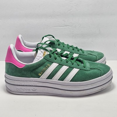 Adidas Gazelle Bold Women's Originals Size 7.5 Green / White / Lucid Pink