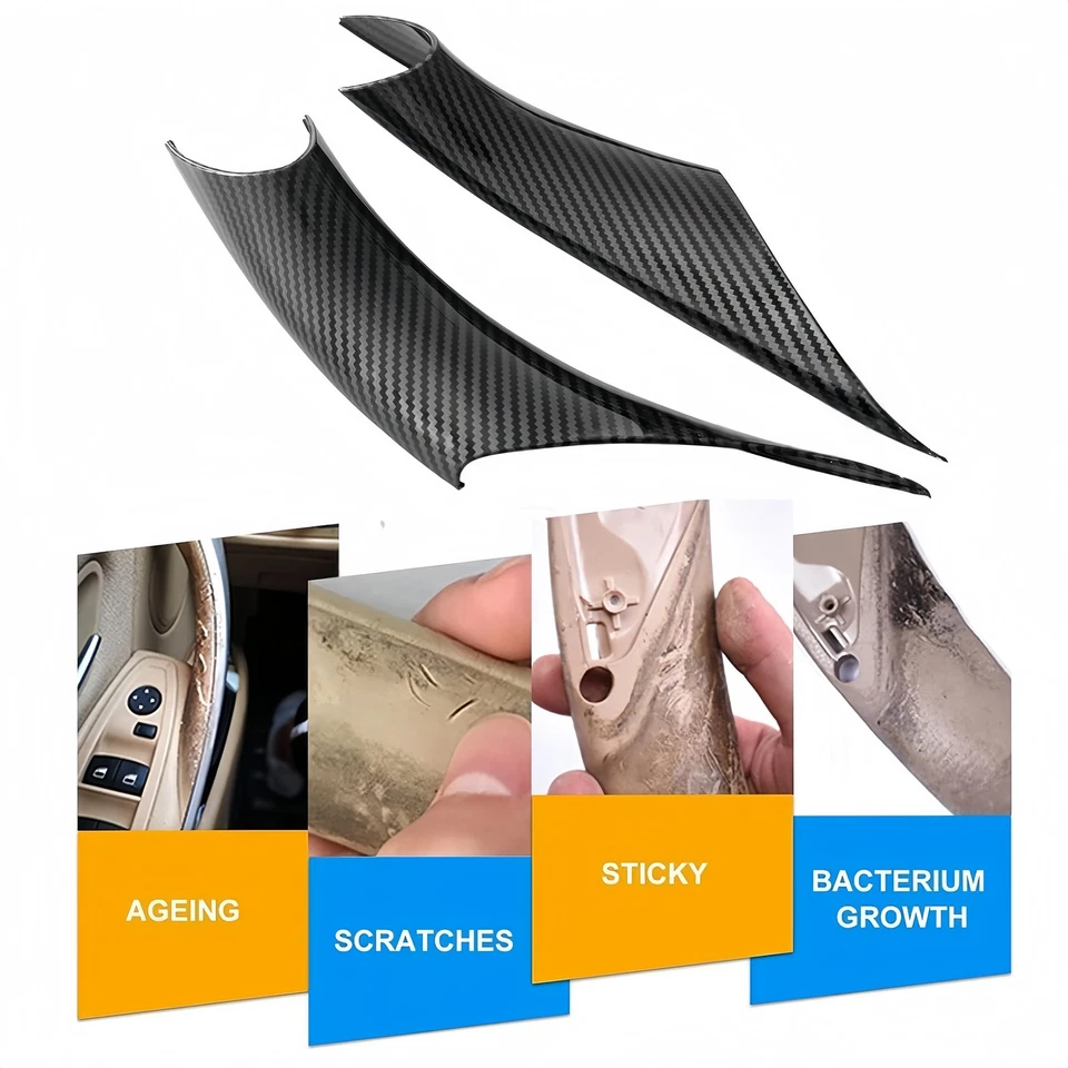 2Pcs Driver Side Interior Door Handle Cover Pull Trim For BMW F30 F32 F35 328i - Image 2 of 4