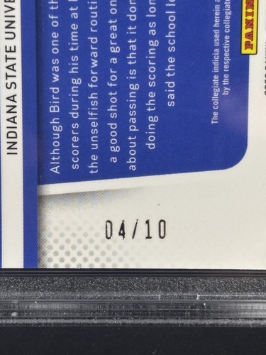 2022 Prizm Draft Picks Larry Bird Gold Prizm /10 PSA 9 - Picture 3 of 3