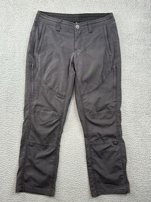 Kuhl Pants Women Size 6 Regular Gray Spire Roll Up Pants Stretch Hiking 30x26''
