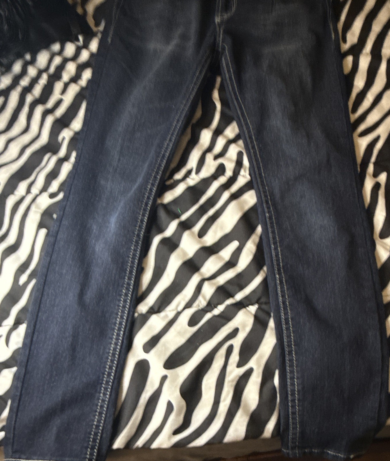 WallFlower Women Juniors Skinny Jeans Dark Blue Denim Stretch Pockets Solid