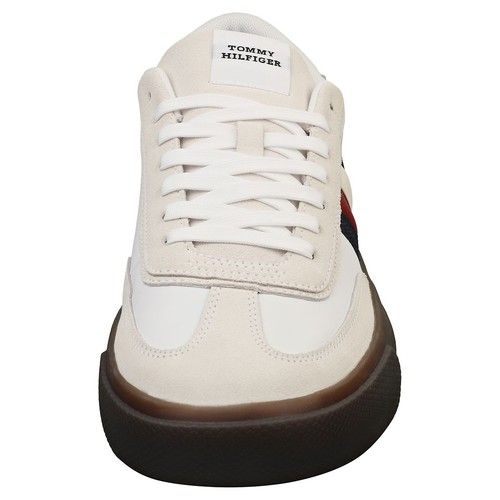 Tommy Hilfiger Cuff Set Terrace Uomo - Sneakers Casual Pelle Bianche - 44 EU - Foto 3 di 8