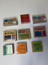 Mixed Wooden Rubber Stamp Lot Birthday Greetings Craft Scrapbook Card Making 9 S