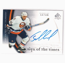 2005-06 Upper Deck SP Authentic Sign of the Times AUTO Miroslav Satan Islanders