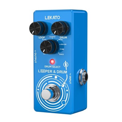LEKATO 2 in 1 Guitar Looper Pedal, Drum Machine, 6 Min Loop Time, 8 Drum Grooves