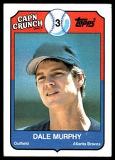 Dale Murphy 1989 Topps Cap'n Crunch #11 Braves MLB READ FREE SHIP AutographDen
